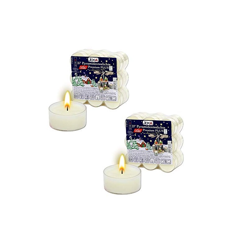 JEKA 2 x Set of 27 Premium Tea Lights with