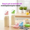 6 Pack Silicone Milk Bottle Caps, 48mm Diameter Glass Jug