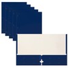 Better Office Products Two Pocket Portfolio Folders, 50-Pack, Blue, Letter