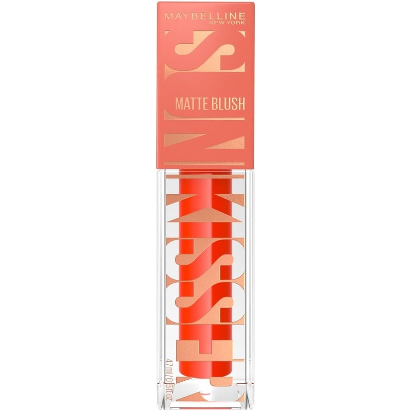Maybelline SunKisser Rubor Líquido Mate Spicy Red, Efecto Sunglow Rojo