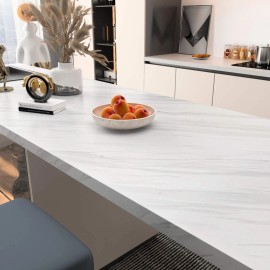 Stickyart 24"x160" White Peel and Stick Marble Countertops for Kitchen