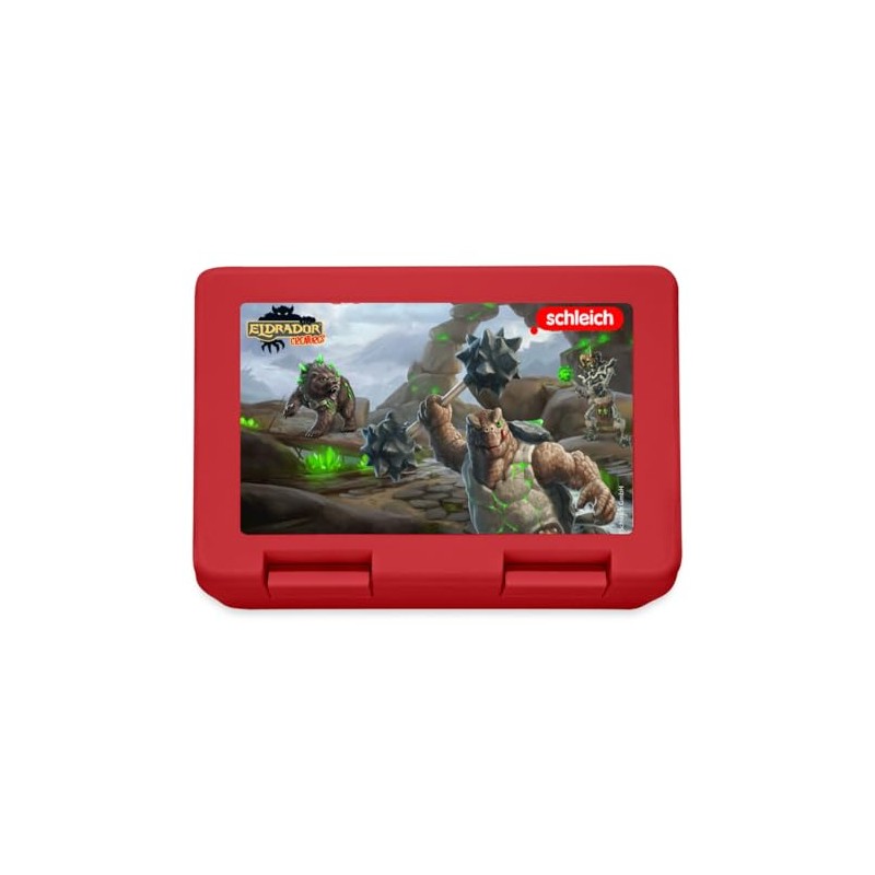 Spreadshirt Schleich Eldrador Creatures Steinwelt Lunch Box, One Size, Red