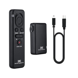 JJC 2.4G 100M Wireless Empfänger und Fernbedienung Commander Kit für Sony Alpha/Cyber-Shot Kameras und Handycam Camcorder mit Multi-Terminal – Ersetzt Sony RMT-VP1K und RM-VPR1
