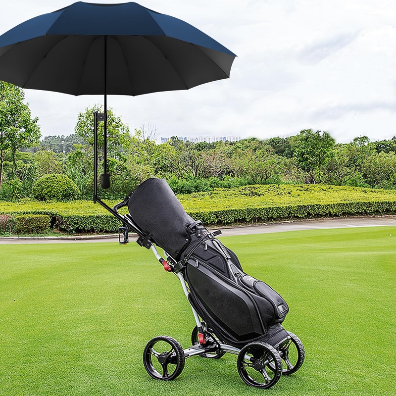 UPF 50+ Beach Umbrella with Adjustable Universal Clamp