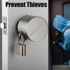 Door Knob Lockout Device, Metallic Stainless Steel Cover to Disable