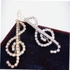 Gatuida 2pcs Rhinestone Music Note Hair Clips Lightweight Sparkle Barrettes