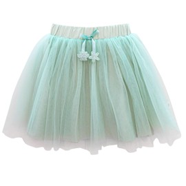 Papierdrachen Tulle Skirt with Glitter - Adjustable Waistband - 3-6 Years - Size 98-116 - Fancy Dress - Children's Costume - Carnival - Carnival, Rock Mint