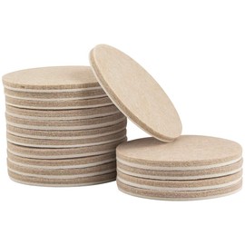 SoftTouch 3" Round Heavy-Duty Felt Furniture Pads - Protect Surfaces from Scratches & Damage, Beige (16 Pack)