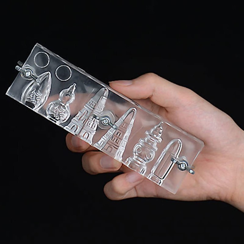 Awesomeonei Acrylic Incense Cones Tower Shape with 6 Holes Pagoda