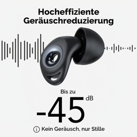 Ear Plugs for Sleeping, 45 dB Noise Cancelling Ear Protection, Silicone Ear