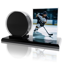 Card Archiver Hockey Puck Display Case, Acrylic Ball Ring & Card Stand Set