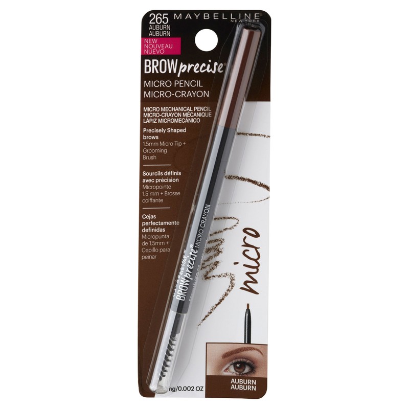 Maybelline Brow Precise Micro Eyebrow Pencil Makeup, Auburn, 0.002 oz.