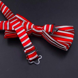 WHITE FANG NC001 Men's Bow Tie, Stylish, Leopard Pattern, Dot, Business Dress, Formal