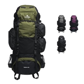 Teton 65L Explorer Internal Frame Backpack for Hiking, Camping, Backpacking, Rain Cover Included