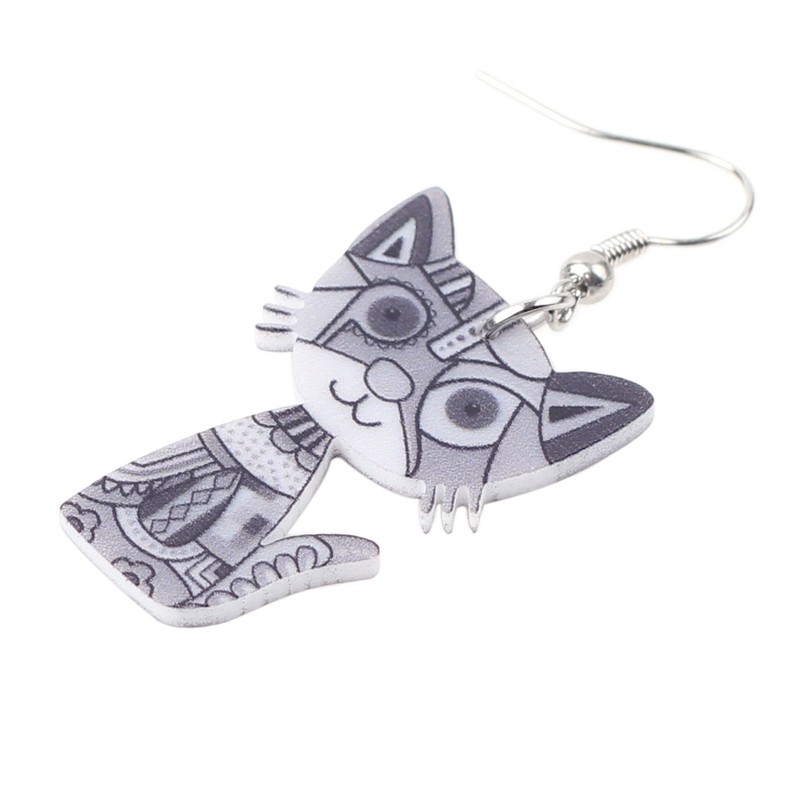 DUOWEI Acrylic Cat Earrings CAT Dangle Jewelry for Women Gifts