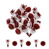 uxcell 20Pcs Red White Plastic Rivets Push Type Bumper Fender