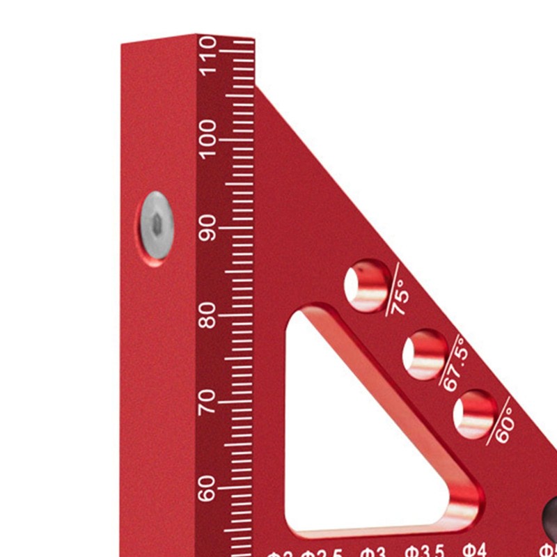 Metric 3D Multi Angle Measuring Ruler Woodworking Square Carpenter Hole