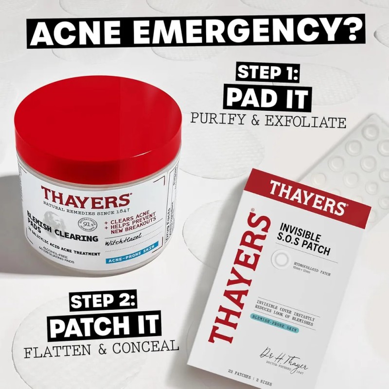 Thayers Almohadillas Exfoliantes Anti Imperfecciones 60pz Grasa Día/noche