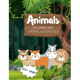 ABC Animals & Words: A Beginner Alphabet Coloring and Tracing Book for Early Learners: Learn the Alphabet with Big Animal Pictures, Fun Sentences to ... 100 Pages of Early Learning for Ages 3–5