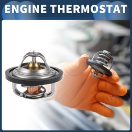 INFINAUTO Car Thermostat, Engine Coolant Thermostats No.036121113B for Ford Focus 2001-2004 Petrol: 1.4 Metal Silver Tone, 1 Pcs