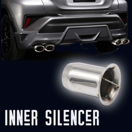 ESNET SN-192-N2 Catalyst Type, General Purpose Inner Silencer, Stainless Steel, Baffle, Cannonball Type, Muffler, Attached, Custom SN-192-N2 Cutter Pipe 2.4 inches (60 mm)