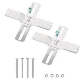 Teemyaa Light Fixture Mounting Brackets, 180° Adjustable Universal Light Crossbar Set, Mounting Plates with Screw and Nuts for Wall Light, Close to Ceiling Light, Chandelier, Pendant 2 Pack