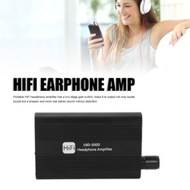 Vbestlife Amplificador de Auriculares HiFi, Amplificador de Auriculares Portátil de 3,5 Mm, Interruptor de Ganancia de Dos Etapas, Amplificador de Auriculares HiFi de 16-300 Ohmios,