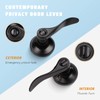 KNOBWELL 5 Pack Black Door Knobs Privacy Door Handles, Interior