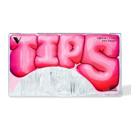 V Beauty Pure Coffin Nail Tips - Coffin, Short, Acrylic Nail and Gel Tips, Curved Extension, Professional Flexible Fake Nails with the Perfect C Curve, Half Cover and Clear - 504 pcs