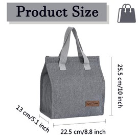 Lunch Bags Cooler Bags Lunch Box Tote Insulated Lunch Bags - Leakproof Soft Cooler Bag for Women Ladies Men Adult Chilren Cool Bag Lunch Box Container Work Outdoor Traveling(Grey)