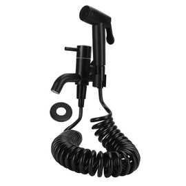 G1/2 Bidet Sprayer Handheld Black Alloy Toilet High Pressure Sprayer Bathroom Accessory