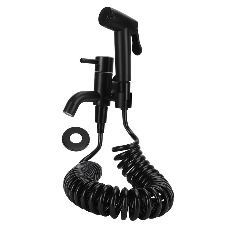 G1/2 Bidet Sprayer Handheld Black Alloy Toilet High Pressure Sprayer