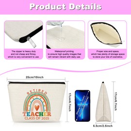 Gfhzdmf Retirement Gift for Women Makeup Bag Farewell Going Away Goodbye Gifts for Coworker Friends Her Nurse Teacher Cosmetic Bag with Zipper Mothers Day Christmas Birthday Gifts Travel Pouch