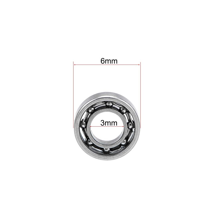 sourcing map MR63K Deep Groove Ball Bearings 3mm Inner Dia