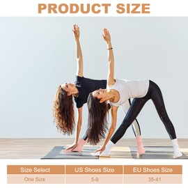 Utensilsto 6 Pairs Stopper Socks Yoga Socks Pilates Socks Non-Slip Socks for Women with Non-Slip Rubber Particles, Breathable Cotton Socks for Barre Fitness, Dance, Training, Fitness, Colour 2, One