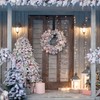 ELCOHO Christmas Wreath Hangers Metal Wreath Hook Over the Door
