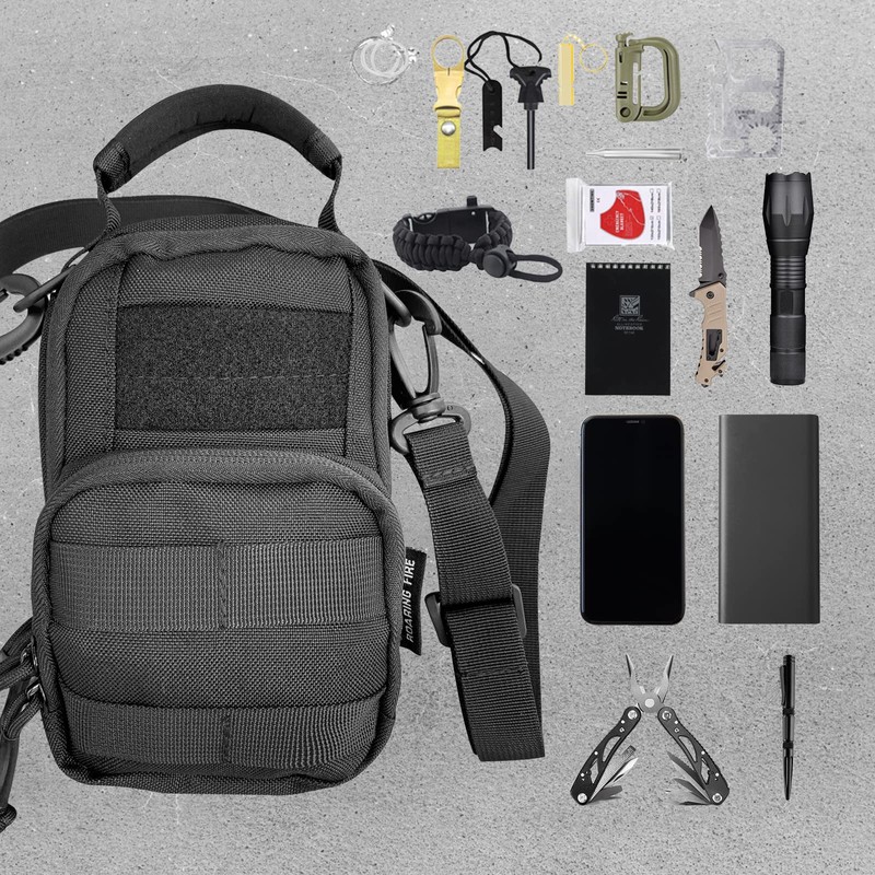 Roaring Fire Tinder Tactical Molle Utility Pouch, EDC Tool Organizer
