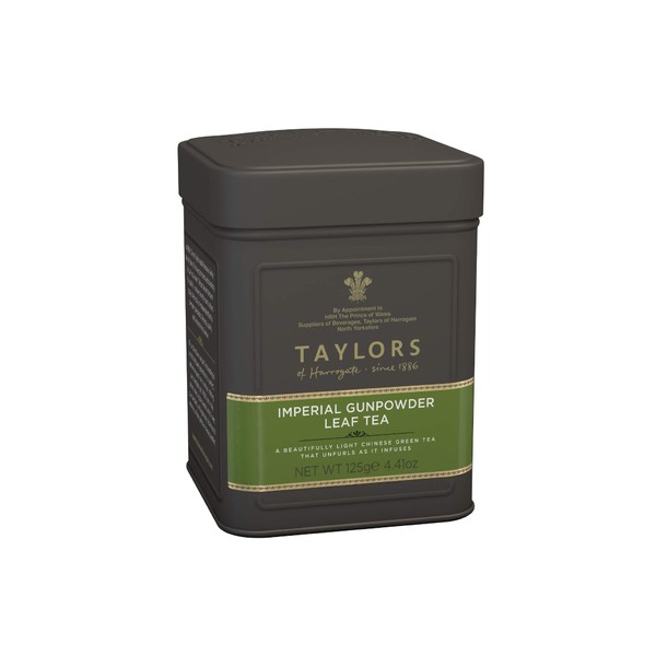 Taylors of Harrogate Imperial Gunpowder Green Tea Loose Leaf, 4.41 Ounce Tin
