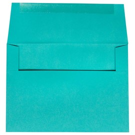 JAM PAPER A7 Colored Invitation Envelopes - 5 1/4 x 7 1/4 - Sea Blue Recycled - 50/Pack