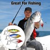 3 Pcs Floating Fishing Lures with Rotating Tail, Whopper Surface