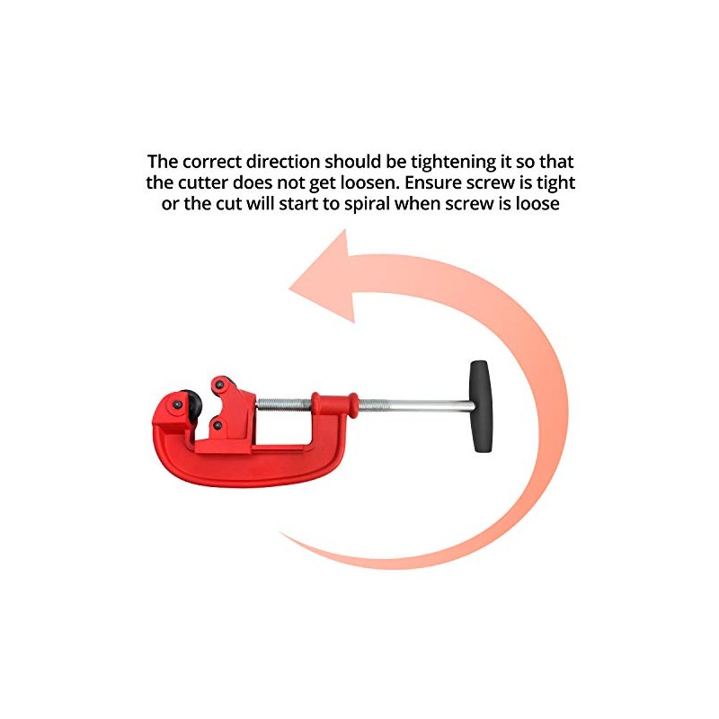 QWORK Professional Pipe Cutter Tool for 1-3" Pipes - Ideal