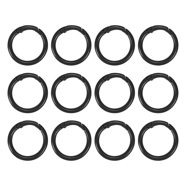 PATIKIL 25mm/1" Metal Spring O Rings, 12 Pcs Spring Gate