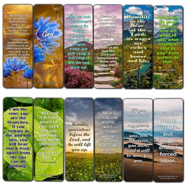 NewEights Bible Verses About Reward Bookmarks (60-Pack) - Perfect Giftaway for Sunday School and Ministries - Stocking Stuffers for Kids, Teens, Unisex Adults Christian Token Rewards