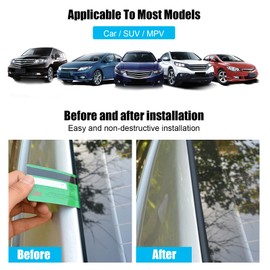 Inscrip Car Sealing Strip, Windscreen EPDM Rubber Strip, T Shape Rubber Sealing Strip, Car Edge Protection, Waterproof Seal for Car, Truck, Door, Window Decoration (2 m x 14 mm + 2 m x 19 mm)