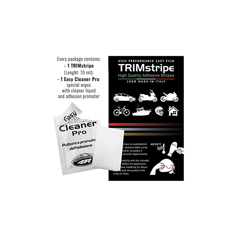 4R Quattroerre.it 10542 Tiras Adhesivas para Coche, Color Negro, 100
