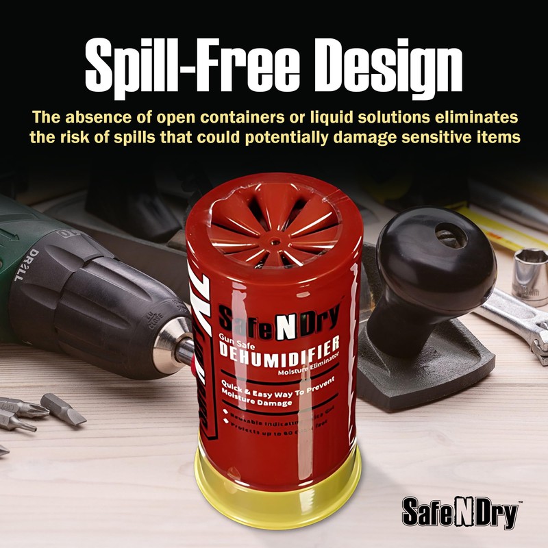SafeNDry XL Gun Safe Dehumidifier - Portable Moisture Absorber, Prevents