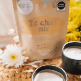 Té Raices Del Huerto chai en polvo Té negro con canela, cardamomo, clavo, jengibre y hongo reishi 200 g                                               