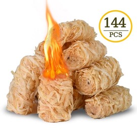 Weatherproof Campfire Igniters - Odor-Free 144-Pack for Grills, Fire Pits & Indoor Fireplaces | Multi-Surface Firelighters