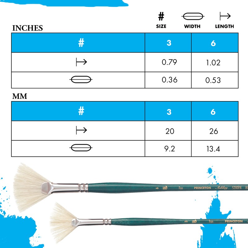 Princeton 5200 – Compartments Paint Brush – Natural – 6