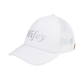 C.C Wifey Rhinestone Trucker Cap (White)